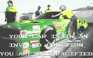 Days of Thunder (Atari ST) screenshot: Whoops, could've done with Cruise control