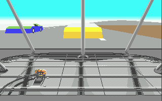 Days of Thunder (Atari ST) screenshot: View from the back of the car