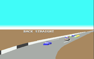 Days of Thunder (Atari ST) screenshot: Back straight camera view