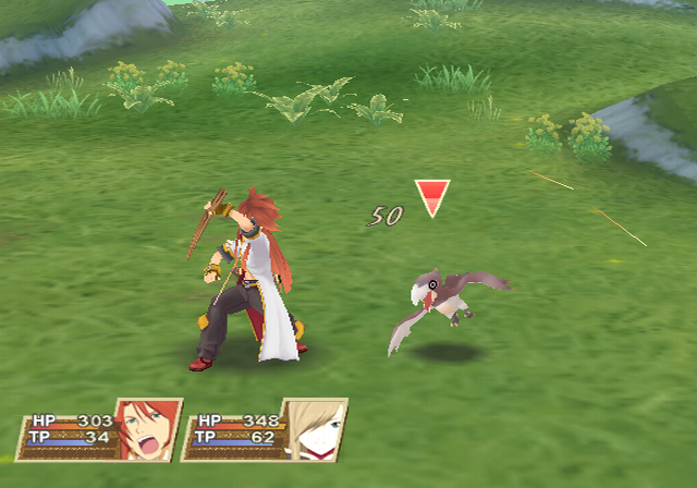 Tales of the Abyss (PlayStation 2) screenshot: Ah! Uh! Eh!