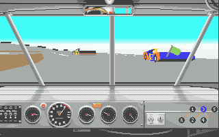 Days of Thunder (Atari ST) screenshot: The main in-pack racing action