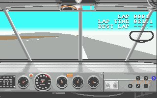 Days of Thunder (Atari ST) screenshot: Running down the straight