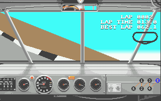 Days of Thunder (Atari ST) screenshot: Into the wall