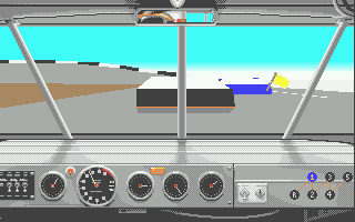 Days of Thunder (Atari ST) screenshot: When it's under a yellow flag you mustn't overtake