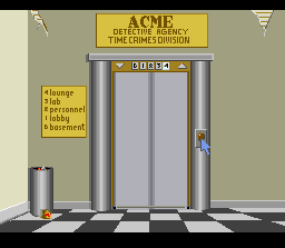 Where in Time Is Carmen Sandiego? (SNES) screenshot: Call the elevator