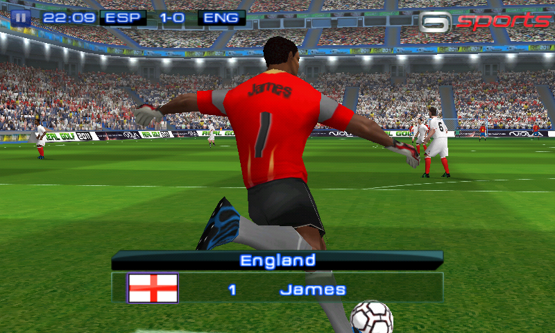 Real Soccer 2011 (Android) screenshot: Goal kick