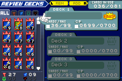 Kingdom Hearts: Chain of Memories (Game Boy Advance) screenshot: Cards