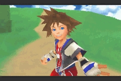 Kingdom Hearts: Chain of Memories (Game Boy Advance) screenshot: Main hero - Sora