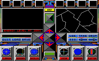Slaygon (Amiga) screenshot: Out of energy - game over