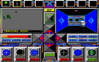 Slaygon (Amiga) screenshot: Terminal room