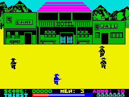 Dead or Alive (ZX Spectrum) screenshot: Game start