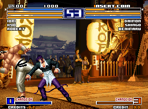 The King of Fighters 2003 (Neo Geo) screenshot: Iori VS. Daimon 3