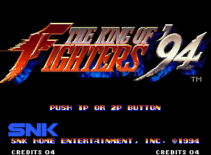 The King of Fighters '94 (Neo Geo) screenshot: Title screen.