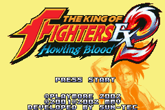 The King of Fighters EX2: Howling Blood (Game Boy Advance) screenshot: Title screen.
