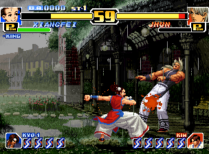 The King of Fighters '99: Millennium Battle (Neo Geo) screenshot: Xiangfei VS. Jhun