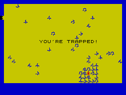 Cassette 50 (ZX Spectrum) screenshot: Cornered in this maze game