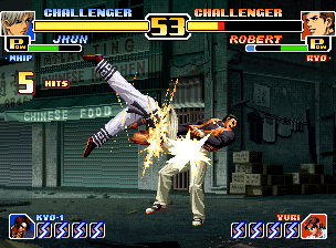 The King of Fighters '99: Millennium Battle (Neo Geo) screenshot: Jhun VS. Robert