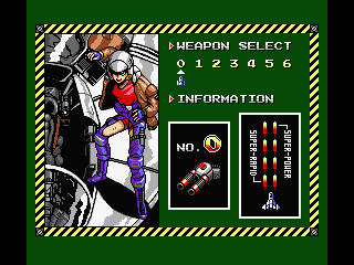 Aleste 2 (MSX) screenshot: Choose your weapons