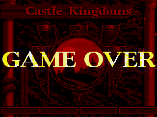 Castle Kingdoms (Amiga) screenshot: Game over