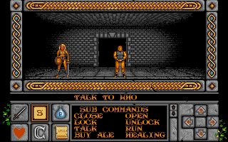 Death Bringer (Atari ST) screenshot: Talk to who