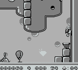 Alfred Chicken (Game Boy) screenshot: use springs for bigger jumps