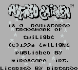 Alfred Chicken (Game Boy) screenshot: Title
