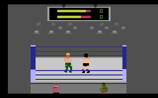 Title Match Pro Wrestling (Atari 2600) screenshot: Beginning a fight