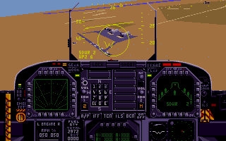 Combat Air Patrol (Amiga) screenshot: F/A-18 Hornet cockpit