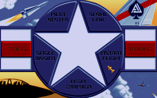Combat Air Patrol (Amiga) screenshot: Main menu