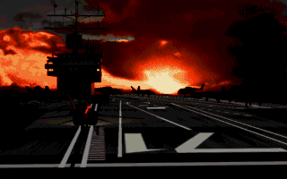 Combat Air Patrol (Amiga) screenshot: Interceptors taking off...