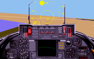 Combat Air Patrol (Amiga) screenshot: F-14 Tomcat cockpit