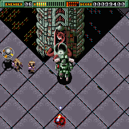 Final Zone (Sharp X68000) screenshot: Some unidentifiable thing in the water tank