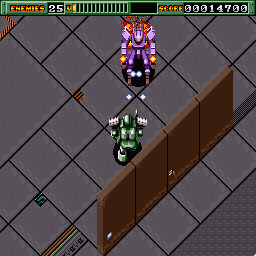 Final Zone (Sharp X68000) screenshot: A mech comes charging at me