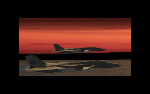 Combat Air Patrol (DOS) screenshot: Opening cut-scene
