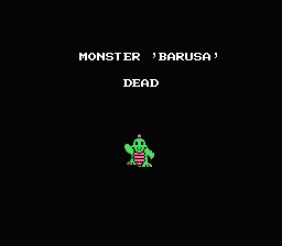 King's Knight (NES) screenshot: Game over for Barusa