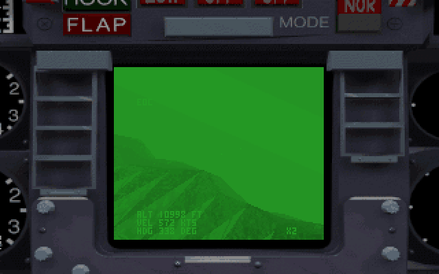 Combat Air Patrol (DOS) screenshot: Cockpit camera view