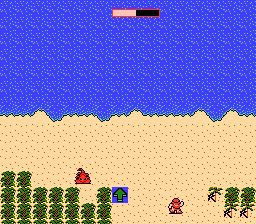 King's Knight (NES) screenshot: You can move slowly through the water