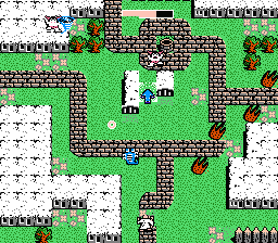 King's Knight (NES) screenshot: Shoot all hostile enemies
