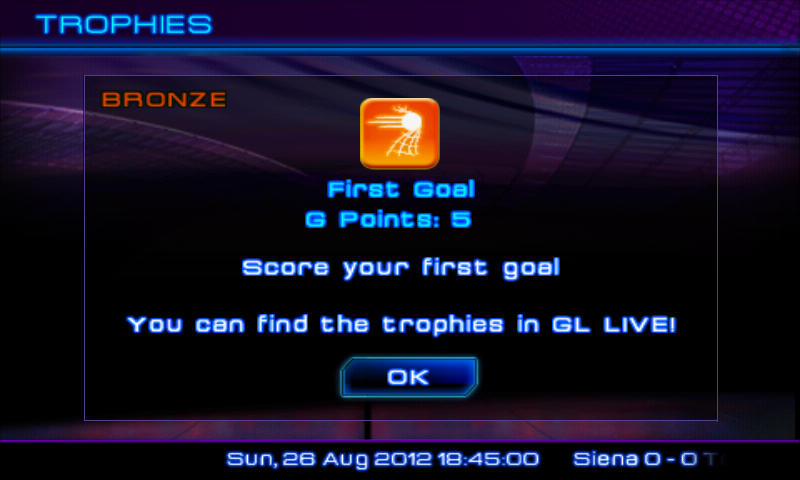 Real Soccer 2011 (Android) screenshot: Earning a trophy
