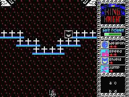 King's Knight (MSX) screenshot: A grave yard stage