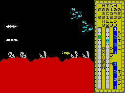 Scuba Dive (ZX Spectrum) screenshot: Every caution is needed when catching giant pearls from these giant clams... weren't they supposed to be oysters?