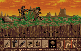Colorado (Amiga) screenshot: Fighting the enemy
