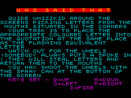 Who Said That? (ZX Spectrum) screenshot: Loading Screen