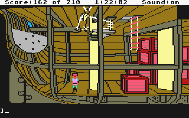 King's Quest III: To Heir is Human (Atari ST) screenshot: Aboard the pirate ship