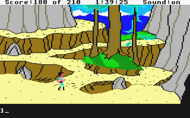 King's Quest III: To Heir is Human (Atari ST) screenshot: Gwydion near the end of his quest