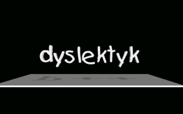 Dyslektyk (DOS) screenshot: Correct title screen