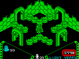 Alien 8 (ZX Spectrum) screenshot: Game start