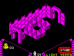 Alien 8 (ZX Spectrum) screenshot: How do you get through here?