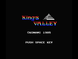 King's Valley (MSX) screenshot: Title Screen