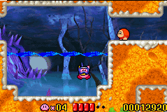 Kirby: Nightmare in Dreamland (Game Boy Advance) screenshot: Snorkel Kirby